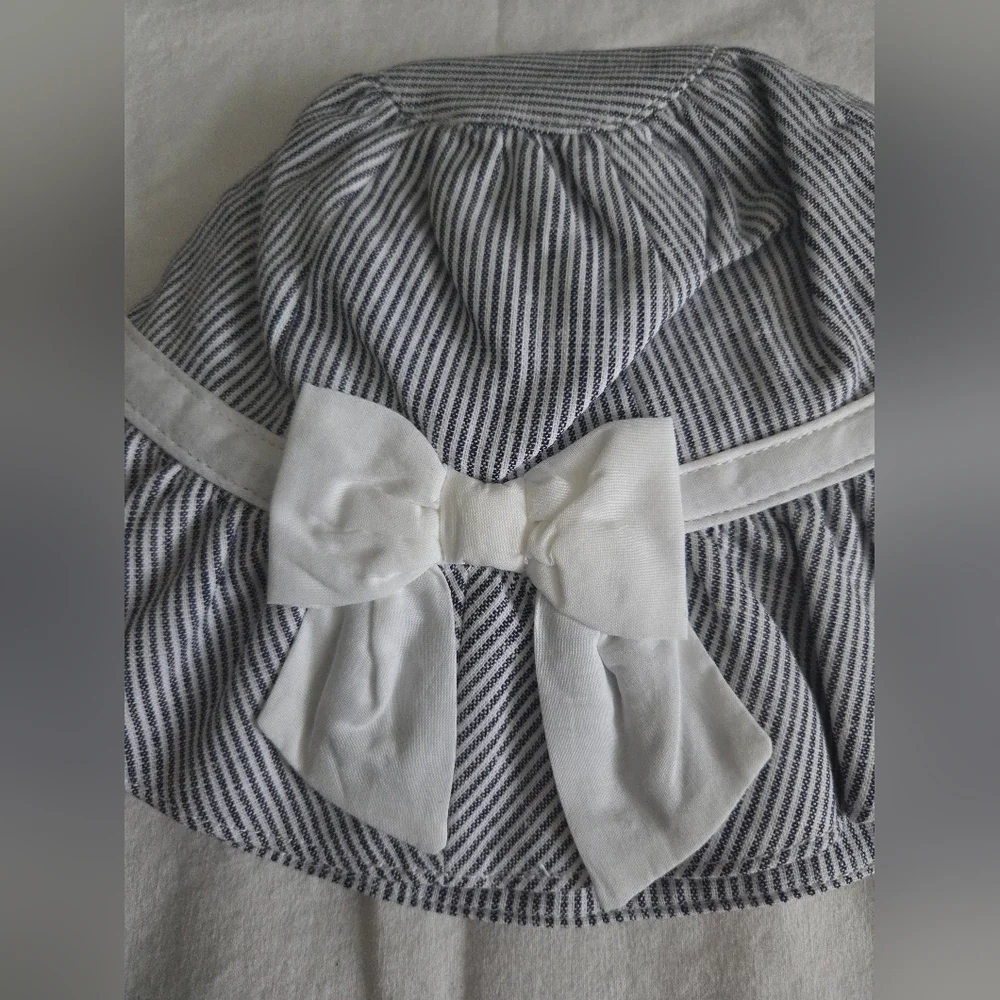 Janie and Jack Striped Sun Hat with Bow